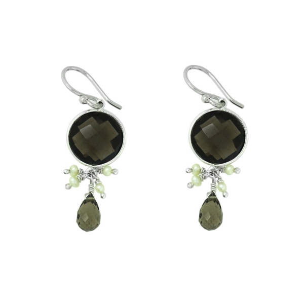 Smoky Quartz Hanging earring model E6-027